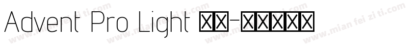 Advent Pro Light 字体字体转换
